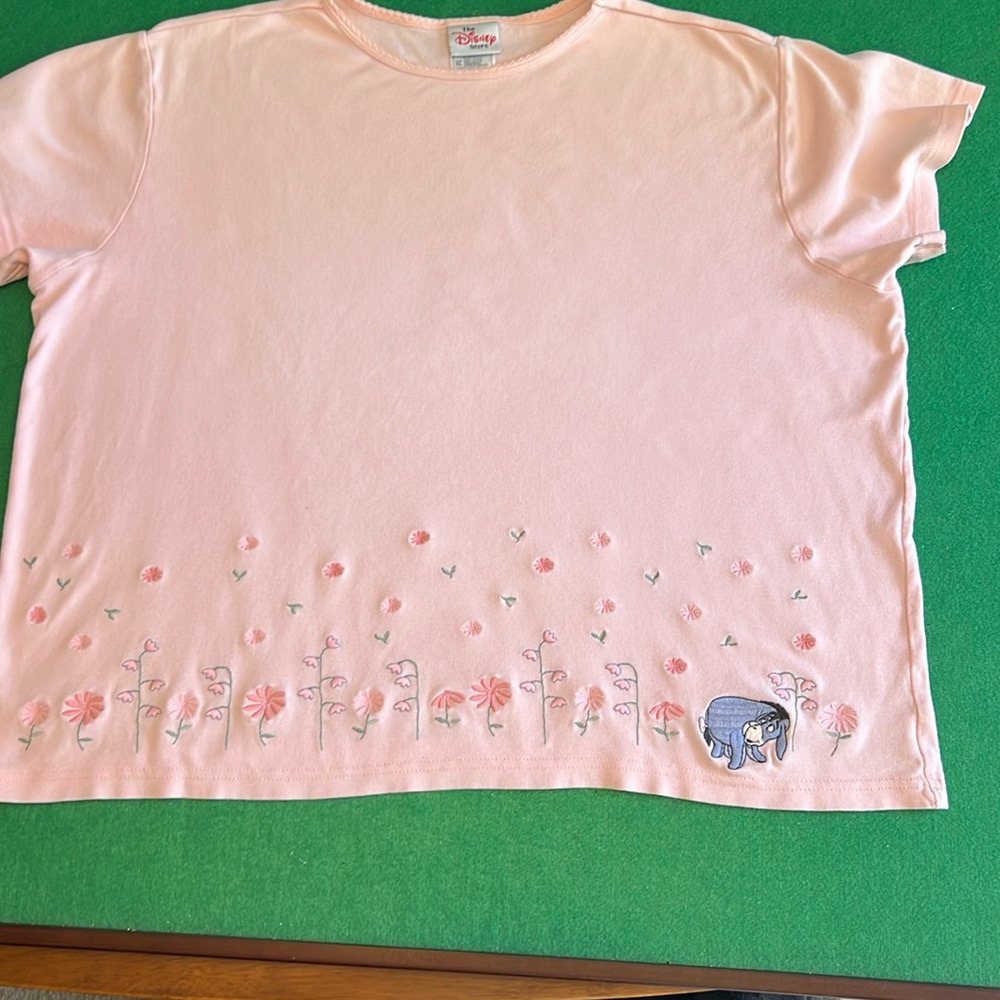 Disney Short Sleeve Embroidered Tee with Eeyore
